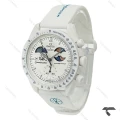 ساعت امگا سواچ مون واچ من همه رو شکست میدم... سفید Swatch-10201-U