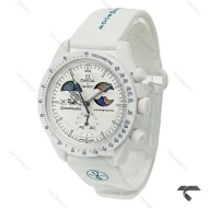ساعت امگا سواچ مون واچ من همه رو شکست میدم... سفید Swatch-10201-U