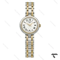 ساعت زنانه تیسوت Bellissima دورنگ طلایی ایندکس یونانی تقویم دار Tissot-10203-L