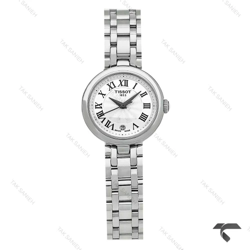 ساعت تیسوت Bellissima زنانه سیلور ایندکس یونانی تقویم دار Tissot-10204-L