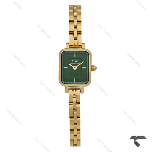 ساعت دنیل ولینگتون مینی Quadro زنانه صفحه سبز بندفلزی DW-10433-L