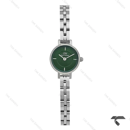 ساعت دنیل ولینگتون زنانه مینی Petite سیلور صفحه سبز بندفلزی DW-10437-L
