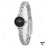 ساعت DW زنانه مینی Petite سیلور صفحه مشکی بندفلزی DW-10438-L