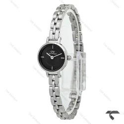 ساعت DW زنانه مینی Petite سیلور صفحه مشکی بندفلزی DW-10438-L