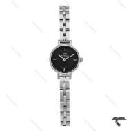ساعت DW زنانه مینی Petite سیلور صفحه مشکی بندفلزی DW-10438-L