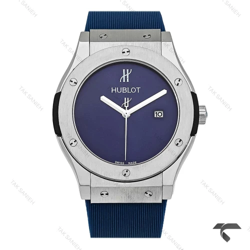 ساعت هابلوت مردانه استیل سرمه ای صفحه مهندسی Hublot-10442-G