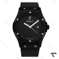 ساعت هابلوت مردانه صفحه مهندسی فول مشکی Hublot-10444-G