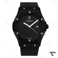 ساعت هابلوت مردانه صفحه مهندسی فول مشکی Hublot-10444-G