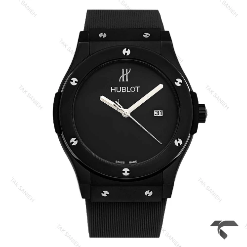 ساعت هابلوت مردانه صفحه مهندسی فول مشکی Hublot-10444-G