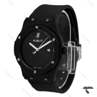 ساعت هابلوت مردانه صفحه مهندسی فول مشکی Hublot-10444-G