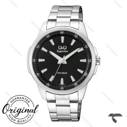 ساعت مردانه کیو اند کیو C21A-001VY بند فلزی کلاسیک صفحه مشکی QQ-10521-G