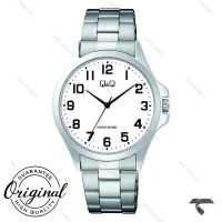 ساعت کیو اند کیو مردانه C36A-005PY بند فلزی نقره‌ای صفحه سفید QQ-10523-G