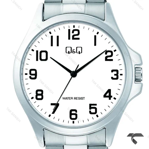 ساعت کیو اند کیو مردانه C36A-005PY بند فلزی نقره‌ای صفحه سفید QQ-10523-G