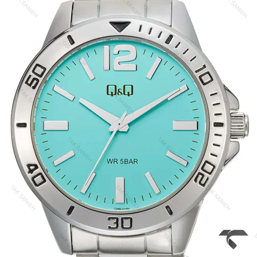 ساعت مچی مردانه کیو اند کیو Q28B-010PY صفحه تیفانی QQ-10529-G