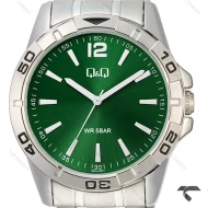 ساعت کیو کیو مردانه Q60A-003PY نقره‌ای صفحه سبز QQ-10532-G