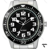 ساعت مچی مردانه کیو اند کیو Q60B-001PY سیلور صفحه مشکی QQ-10533-G