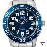 کیو اند کیو مردانه مدل Q60B-002PY سیلور صفحه سرمه ای QQ-10534-G