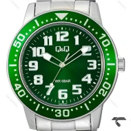 ساعت مردانه کیو اند کیو Q60B-003PY سیلور صفحه سبز QQ-10535-G
