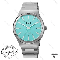 ساعت کیو اند کیو مردانه Q70B-002PY نقره‌ای صفحه تیفانی QQ-10537-G