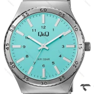 ساعت کیو اند کیو مردانه Q70B-002PY نقره‌ای صفحه تیفانی QQ-10537-G