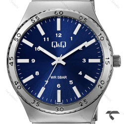 ساعت مردانه کیو اند کیو Q70B-005PY کلاسیک صفحه سرمه ای QQ-10539-G
