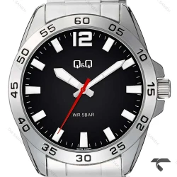 ساعت مردانه کیو اند کیو Q87B-003PY کلاسیک بند استیل QQ-10550-G