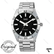ساعت کیو اند کیو مردانه Q86B-002PY بند استیل صفحه مشکی QQ-10551-G