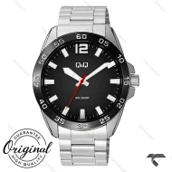 ساعت مردانه کیوکیو Q87B-005PY بند استیل صفحه مشکی QQ-10553-G