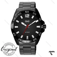 ساعت کیوکیو Q87B-006PY مردانه بند استیل فول مشکی QQ-10554-G