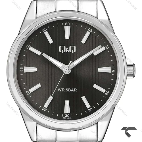 ساعت مچی مردانه کیو اند کیو QZ94J202Y صفحه مشکی QQ-10557-G