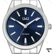 ساعت کیو اند کیو مردانه مدل QZ94J212Y کلاسیک صفحه سرمه ای QQ-10558-G
