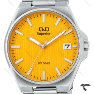 ساعت کیو اند کیو مردانه S21A-005VY صفحه خردلی QQ-10566-G