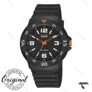 ساعت کیو اند کیو مردانه V02A-015VY اسپرت مشکی عقربه نارنجی QQ-10570-G