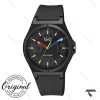 ساعت مردانه کیو اند کیو V04A-006VY اسپرت عقربه قرمز آبی QQ-10572-G