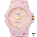ساعت اسپرت مردانه کیو اند کیو V50A-002VY بند رزین صورتی QQ-10577-G