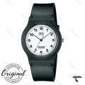 کیو اند کیو زنانه VP46J001Y اسپرت بند رزین مشکی صفحه سفید QQ-10579-L