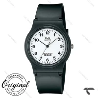 کیو اند کیو زنانه VP46J001Y اسپرت بند رزین مشکی صفحه سفید QQ-10579-L