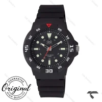 ساعت اسپرت مردانه کیو اند کیو VR18J002Y بند رزین مشکی عقربه قرمز QQ-10583-G