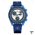 امگا سواچ ماموریت به ماه سرمه ای بند رابر جدید Swatch-10603-U