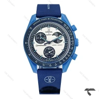 امگا سواچ ماموریت به ماه سرمه ای بند رابر جدید Swatch-10603-U