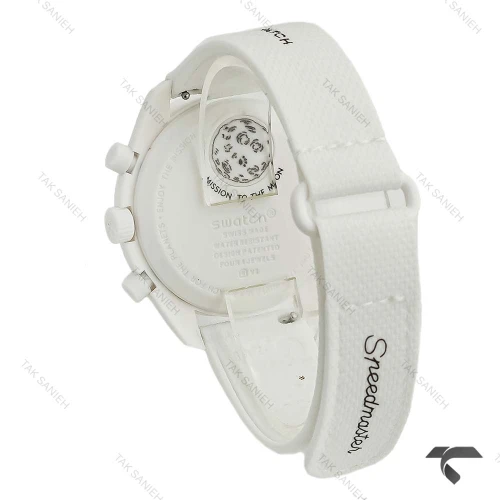 ساعت امگا سواچ ماموریت به ماه بند رابر جدید سفید Swatch-10607-U
