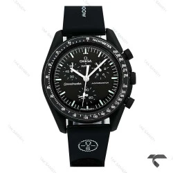 ساعت امگا سواچ ماموریت به ماه بند رابر جدید فول مشکی Swatch-10608-U