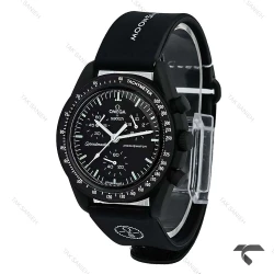ساعت امگا سواچ ماموریت به ماه بند رابر جدید فول مشکی Swatch-10608-U