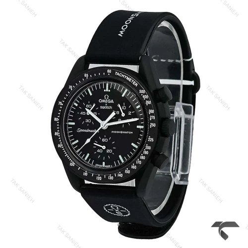 ساعت امگا سواچ ماموریت به ماه بند رابر جدید فول مشکی Swatch-10608-U