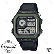 ساعت کاسیو جهان نما AE-1200WHB-1BV مردانه بند برزنت مشکی Casio-10247-G