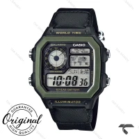 ساعت کاسیو جهان نما AE-1200WHB-1BV مردانه بند برزنت مشکی Casio-10247-G