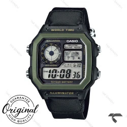 ساعت کاسیو جهان نما AE-1200WHB-1BV مردانه بند برزنت مشکی Casio-10247-G
