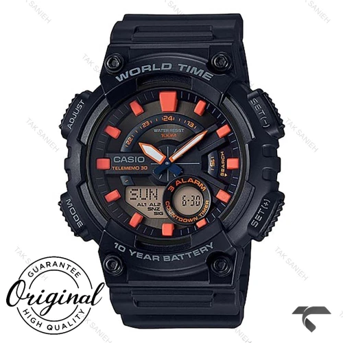 ساعت کاسیو AEQ-110W-1A2V مردانه عقربه نارنجی Casio-10252-G