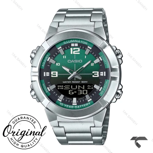 ساعت کاسیو AMW-870DA-3AV مردانه سیلور صفحه سبز Casio-10256-G