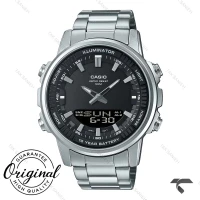 ساعت کاسیو AMW-880D-1AV اصل مردانه سیلور صفحه مشکی Casio-7413-G